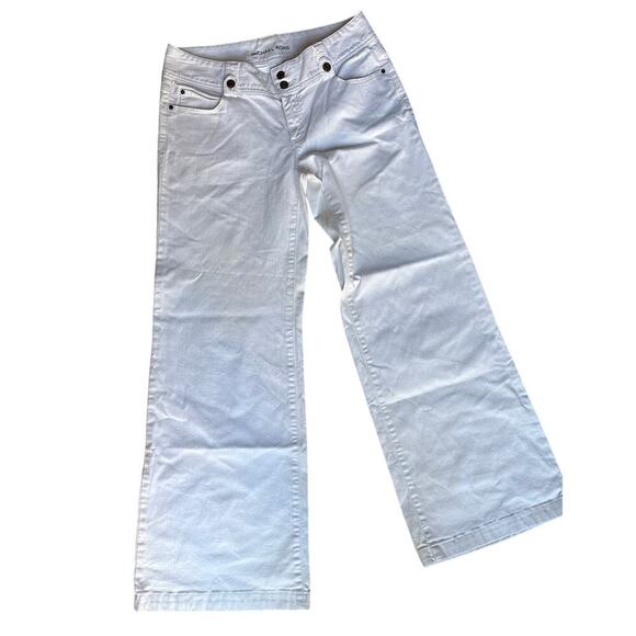 Michael Kors White Wide Leg Jeans Y2K Resort Style Denim 33 - Picture 2 of 8